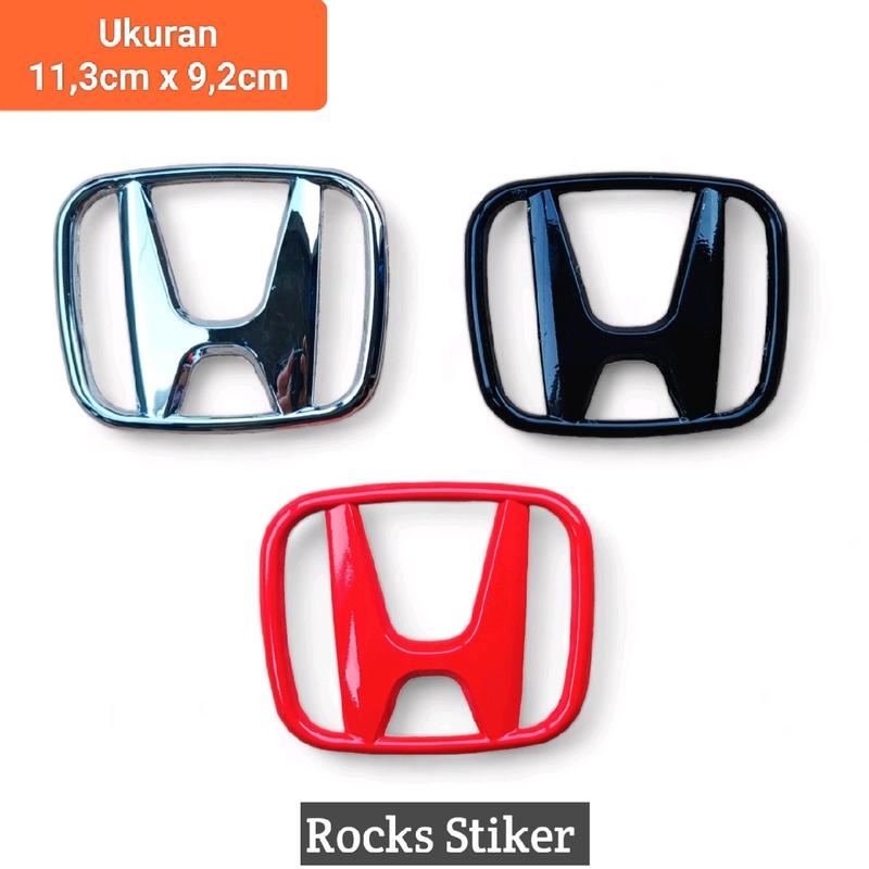 Emblem belakang logo mobil HONDA ukuran 11,3cm x 9,2cm all new brio mobilio satya  sudah dilengkapi dengan perekat yang kuat Car aksesori kendaraan 1