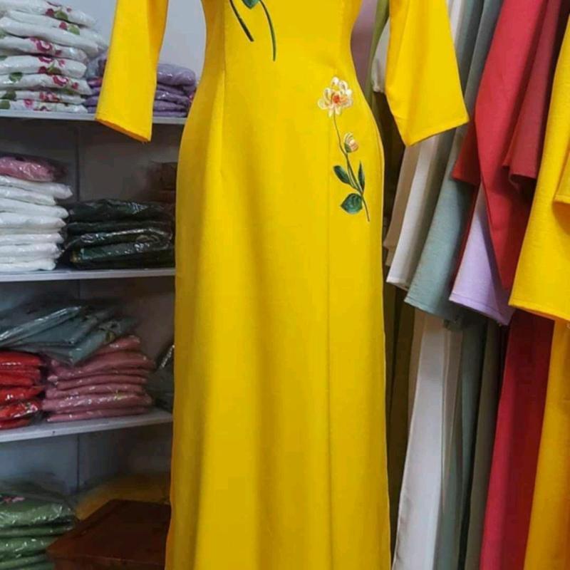 Bộ áo dài tây thi thêu cao cấp đủ size 6
