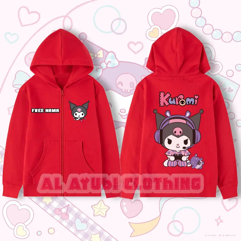 Jaket Zipper Anak Kuromi My Melody Hoodie Zipper Anak Kuromi Sweater Fashion 4