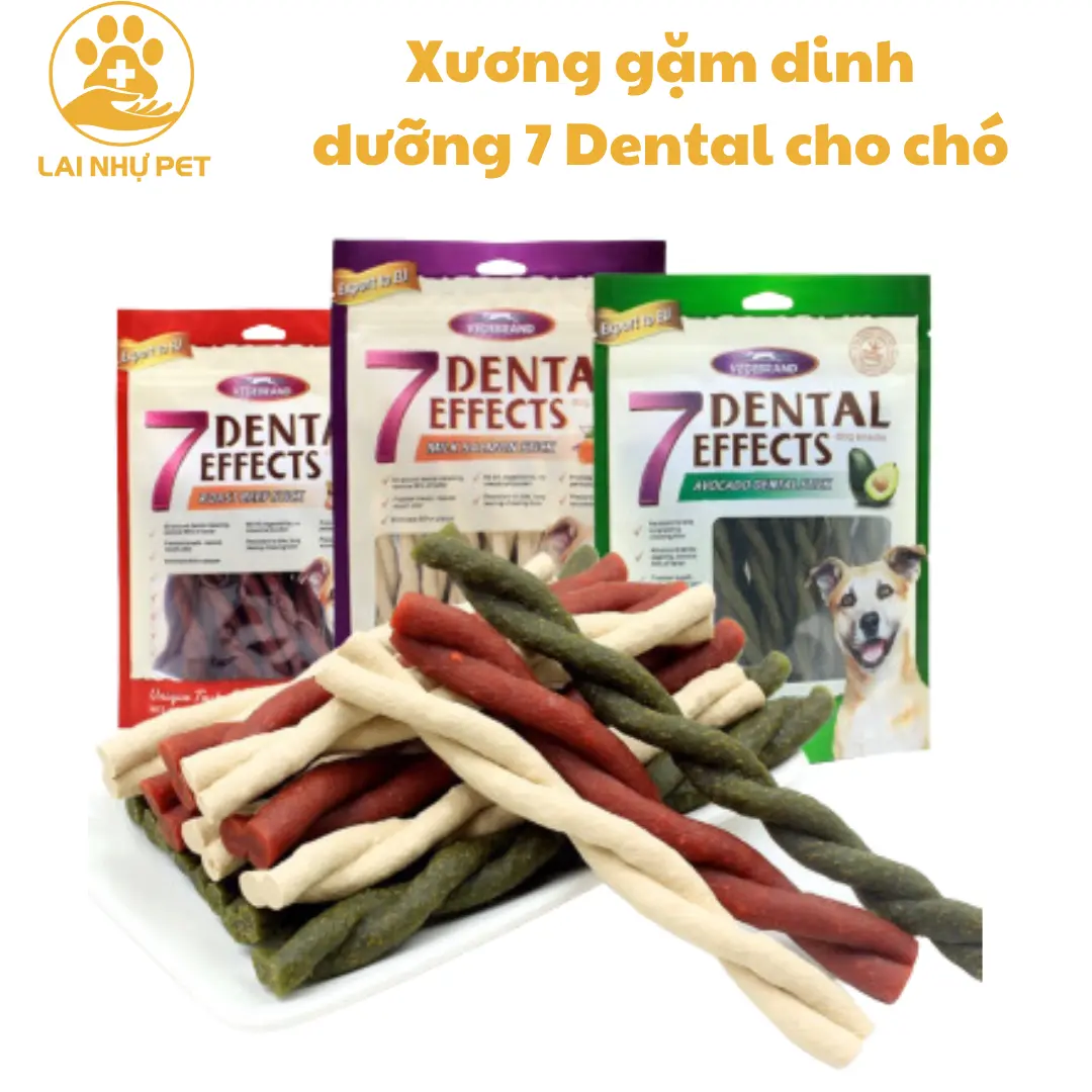 Xương gặm dinh dưỡng 7 Dental cho chó-Lai Nhự Pet.