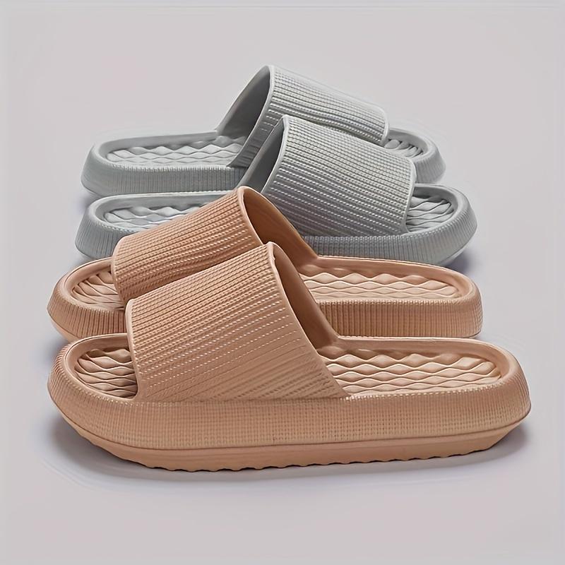 Product Introduction of Simple Solid Color Slide, Casual Open Toe Soft Sole Shoes, Comfortable Indoor Home Slippers 6