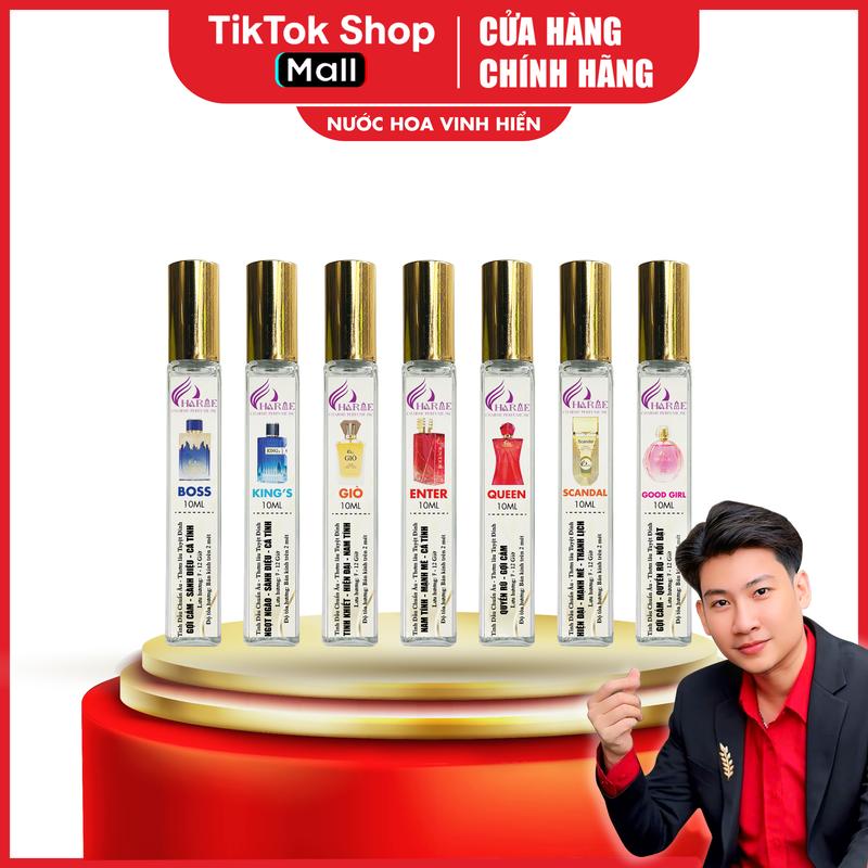 CHARME PERFUME - NƯỚC HOA NAM NỮ 10ML CÁC LOẠI - KING'S - QUEEN - BOSS - GIÒ - SCANDAL - GOOD GIRL - ENTER xịt thơm cosmetic Women