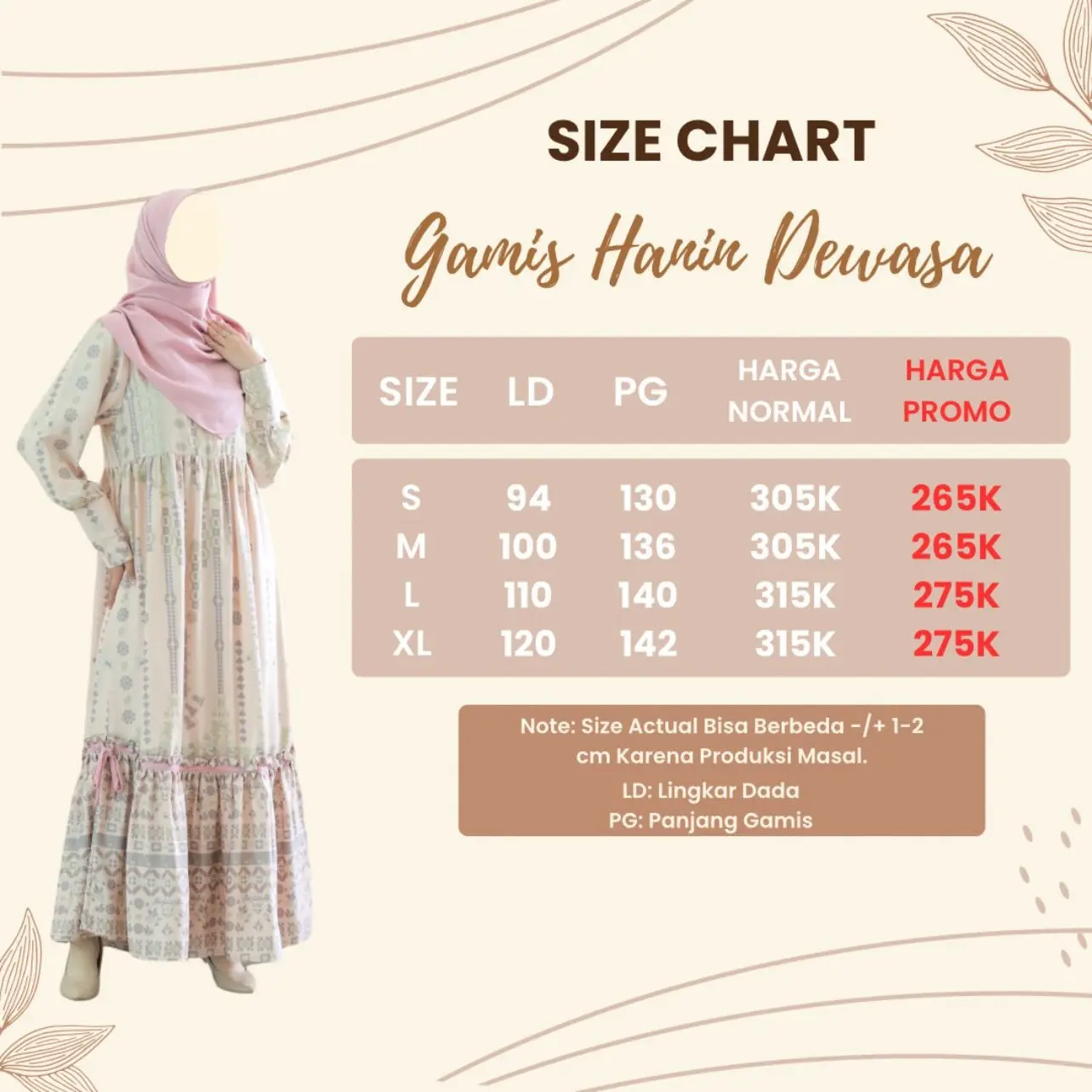 Gamis Hanin DEWASA by Shabrina