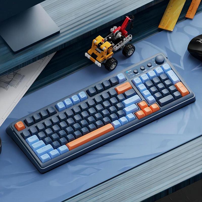 Product Introduction of LINGBAO LB-K01 Wireless Keyboard, Rechargeable 99 Key Mechanical Feel Keyboard with RGB Backlight, Multifunctional Keyboard for Laptop Desktop Game Office 6