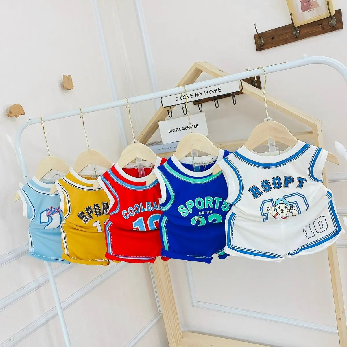 Bộ Ba Lỗ Thun Lạnh 7-20kg. Kiểu dáng thể thao năng động cho bé Trai