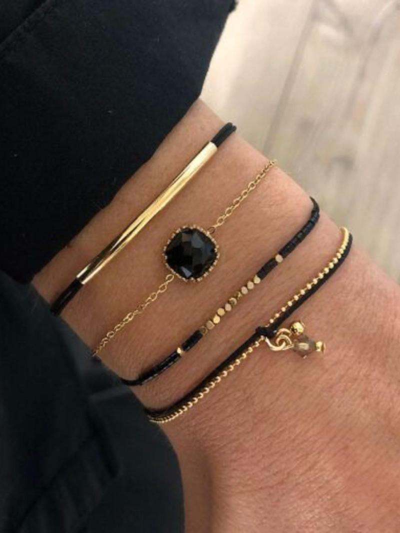Product Introduction of Fashionable Artificial Gemstone Decorated Beaded Bracelet, Fashion Jewelry for Party, Daily Clothing Decor, Trendy All-match & Exquisite Jewelry for Birthday Gift 0