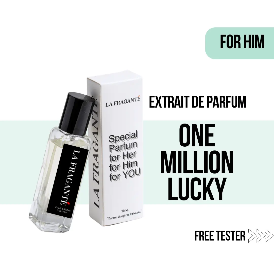 Parfum Pria One Million Lucky Tahan Lama 12 Jam Aroma Original  - Lafragante Perfume for Men