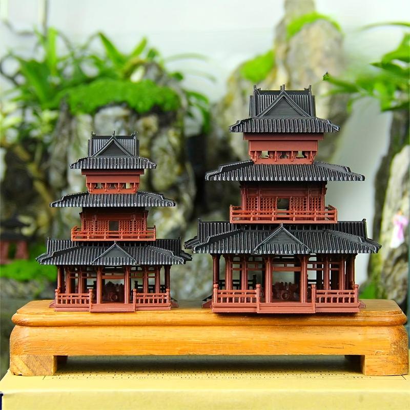 Product Introduction of Traditional Building Micro Model, Miniature House Ornament, Fish Tank Decoration, Micro Landscape for Fish Tank, Sand Table, Architectural Research 0