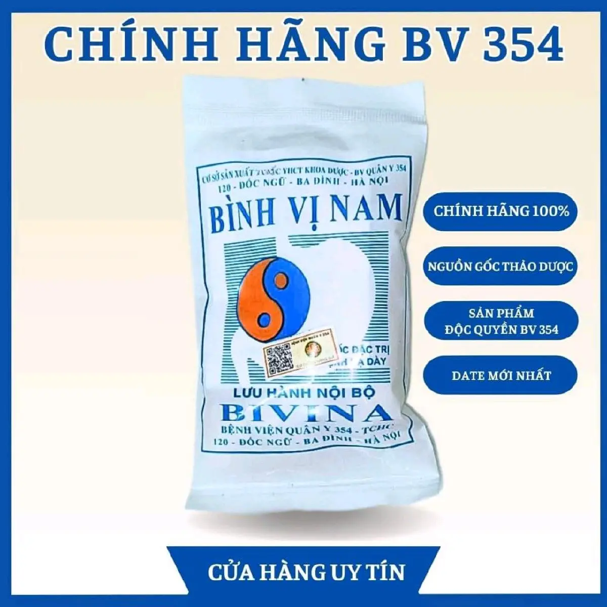 Bình vị nam bệnh viện 354 (3 gói) - thuốc uống 9v/ngày - chống vi êm lo ét d ạ d ày, tr ân ng ược, khu ẩn HP