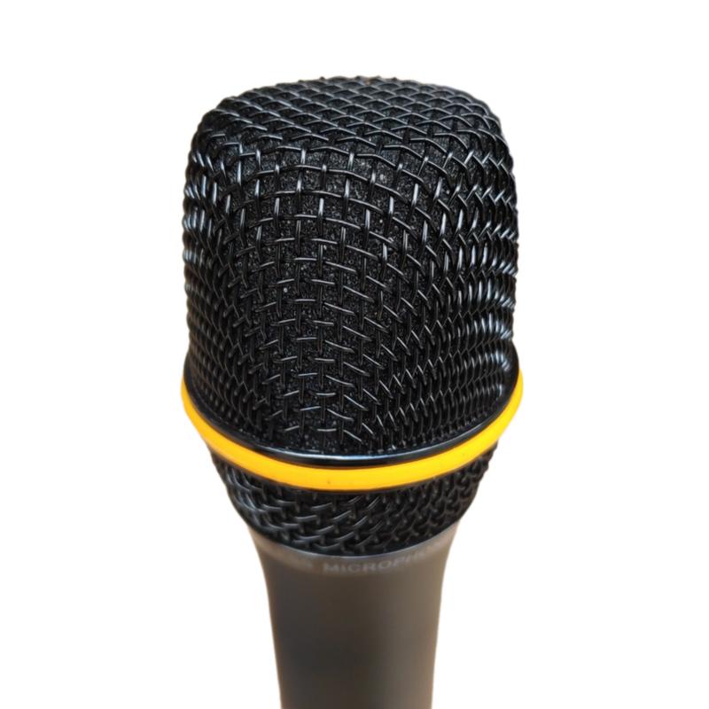 Micro không dây band tần UHF chống hú cao cấp tự set tần số trên tay mic M28 cho loa karaoke bluetooth có đèn Led quanh cổ mic siêu đẹp Tripod 4
