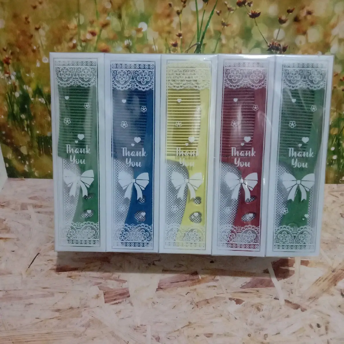 ( isi 50pcs ) sisir 3 lobang mini kemasan mika