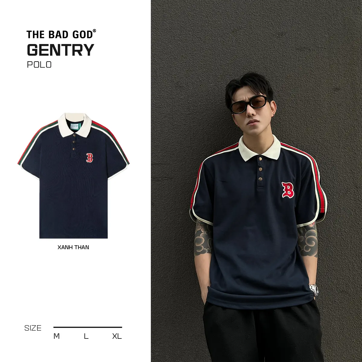 Áo Polo Nam Menswear The Bad God Gentry Có Cổ Shirt