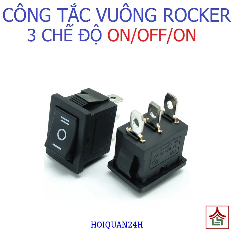 Công tắc vuông bập bênh 3 chế độ