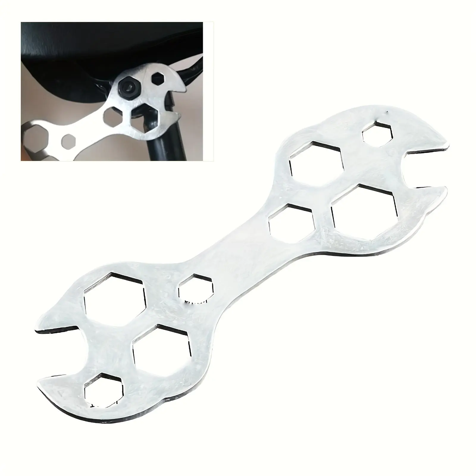 Bicycle Hexagonal Wrench, 3 Counts Multi Hole Bicycle Wrench Tool, Multi-functional Hexagonal Bicycle Pedal Disassembly & Installation Tool