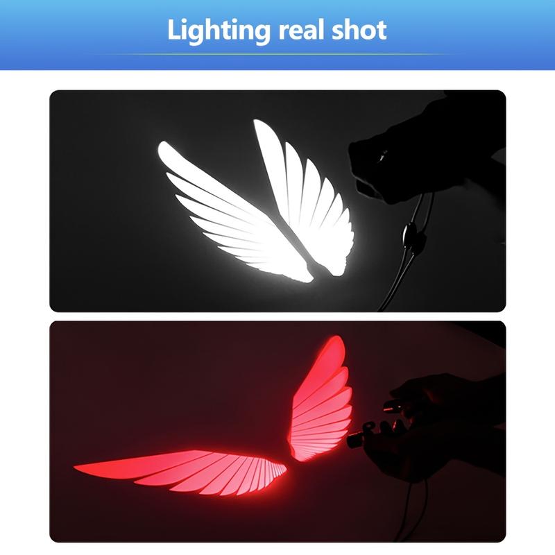 2 chiếc xe máy LED12V Angel Wing Đèn LED Cánh Đèn sàn Đèn trang trí Thích hợp cho xe máy Điện Scooter Sửa đổi Đèn chào mừng sàn môi trường phổ quát