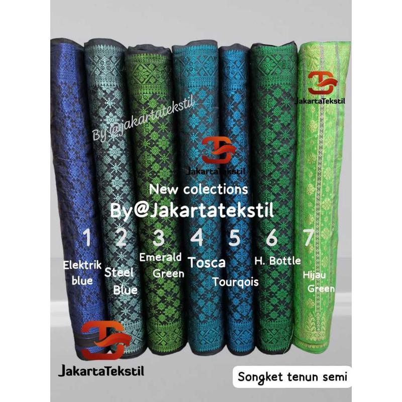 [ 0018 ] Bakal Kain Songket Tenun Semi Palembang Meteran 0