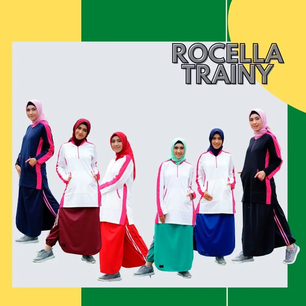 ROCELLA ROK CELANA TRAINY, ROK OLAHRAGA, CELANA TRAINING ROK CELANA MUSLIMAH, CELANA OLAHRAGA WANITA