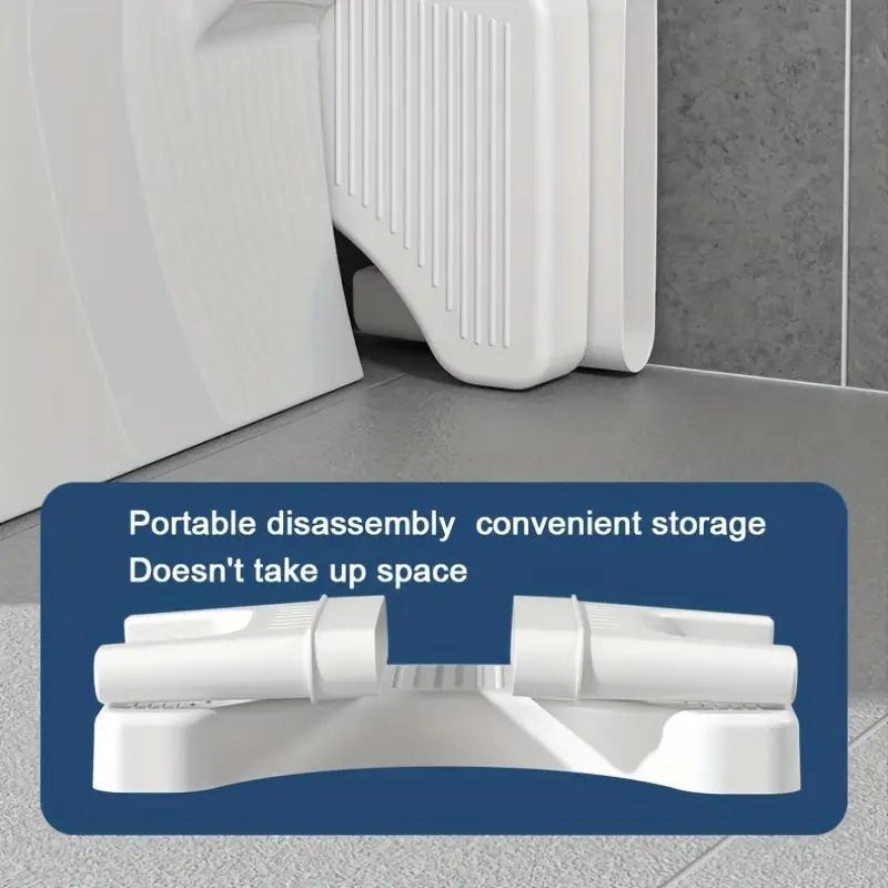 Product Introduction of Toilet Potty Stool for Adults, 1 Count Portable Squatting Poop Foot Stool, Bathroom Non-slip Toilet Assistance Step Stool, Portable Toilet Footstool 5