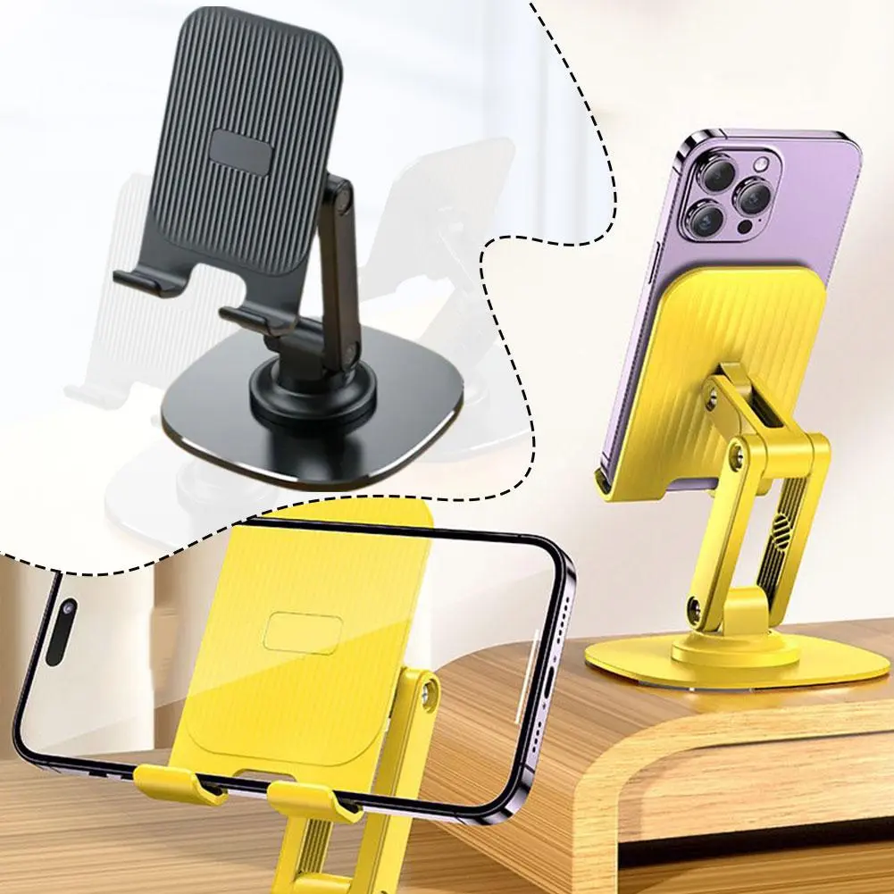 Giá Đỡ Điện Thoại Di Động Xoay 360 °, Chất Liệu Kim Loại, Có Thể Gập Lại, Thích Hợp Để Bàn, Máy Tính Bảng Di Động Cầm Tay, Điện Thoại Cầm Tay P5G1