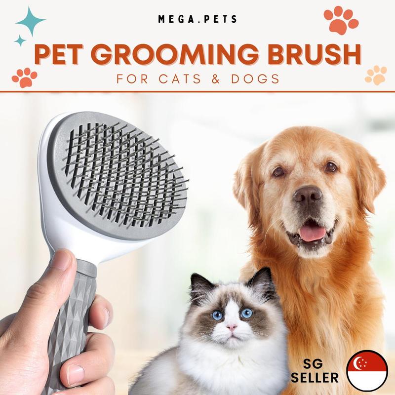 Pet grooming brush for cat dog slicker pin shedding hair fur - TikTok ...