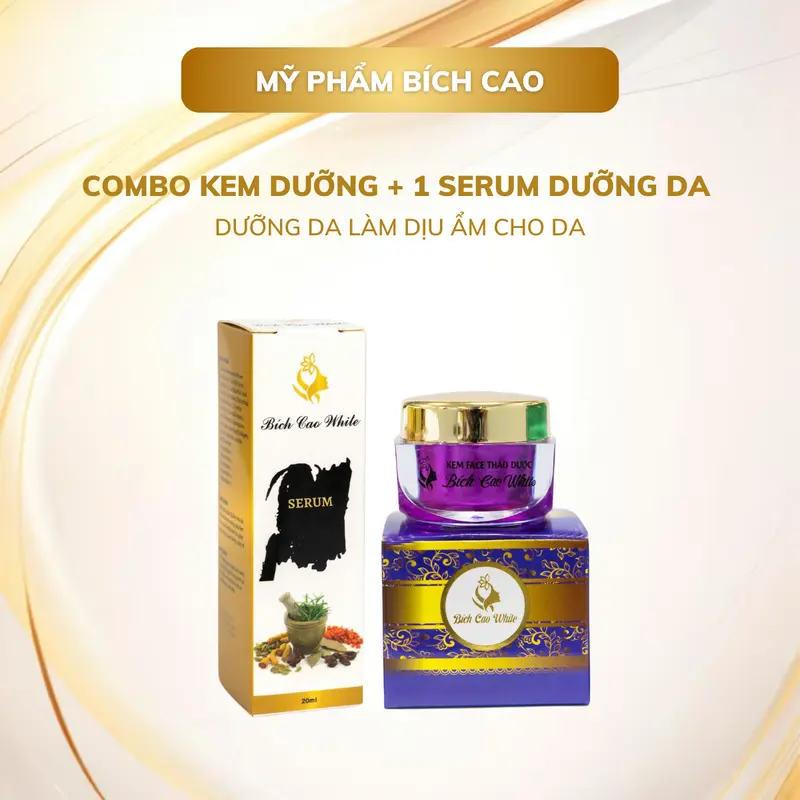 Combo 1 Kem Dưỡng + 1 Serum Dưỡng Da Bích Cao White Skincare Hỗ Trợ Dưỡng Da Làm Dịu Cho Da, Làm Đẹp Da 0