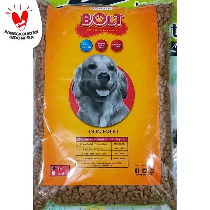 0Makanan anjing BOLT DOG beef chiken  FOOD REPACK 1KG 1 kg dog choize 3