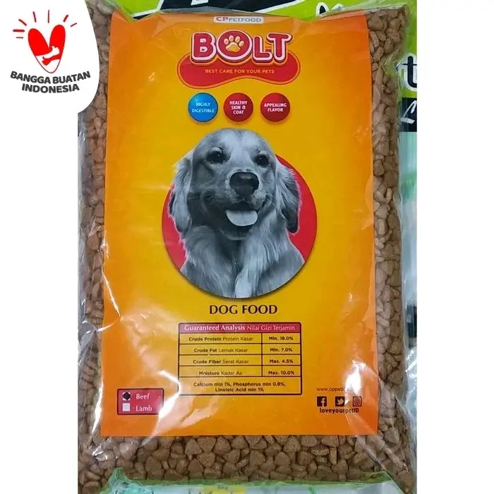 0Makanan anjing BOLT DOG beef chiken  FOOD REPACK 1KG 1 kg dog choize 3