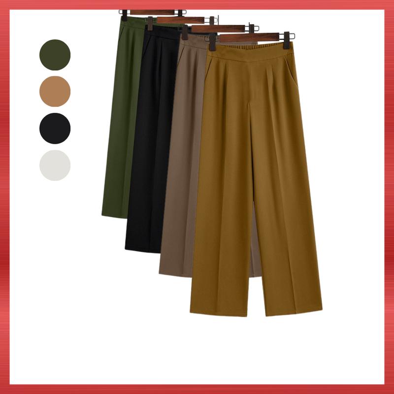 Quần Nữ Ống Suông Q009, Mẫu Pants Quần Dài Trung Niên Tây Âu Chất Thun Co Giãn Cao Cấp | Thời Trang Trung Niên NP Clothing