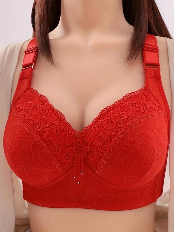 Women's Solid Color Floral Lace Push Up Bra, Fashionable Backless Bra for Daily Wear, Women's Lingerie for All Seasons 7