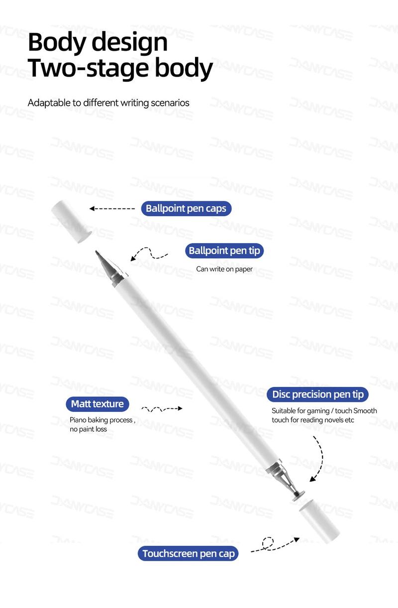 Product Introduction of 2 in 1 Universal Stylus Pen For Tablet Mobile Android ios Phone iPad Accessories Drawing Tablet Capacitive Screen Touch Pen 5