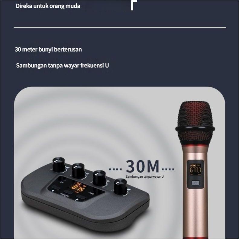 Product Introduction of High-Quality Sound Card, Dual Microphone, Suitable for Home and Car Karaoke, Wireless Microphone, Bluetooth Speaker, Microphone Set, Dual Car and Home Use, Singing and Speaker 13