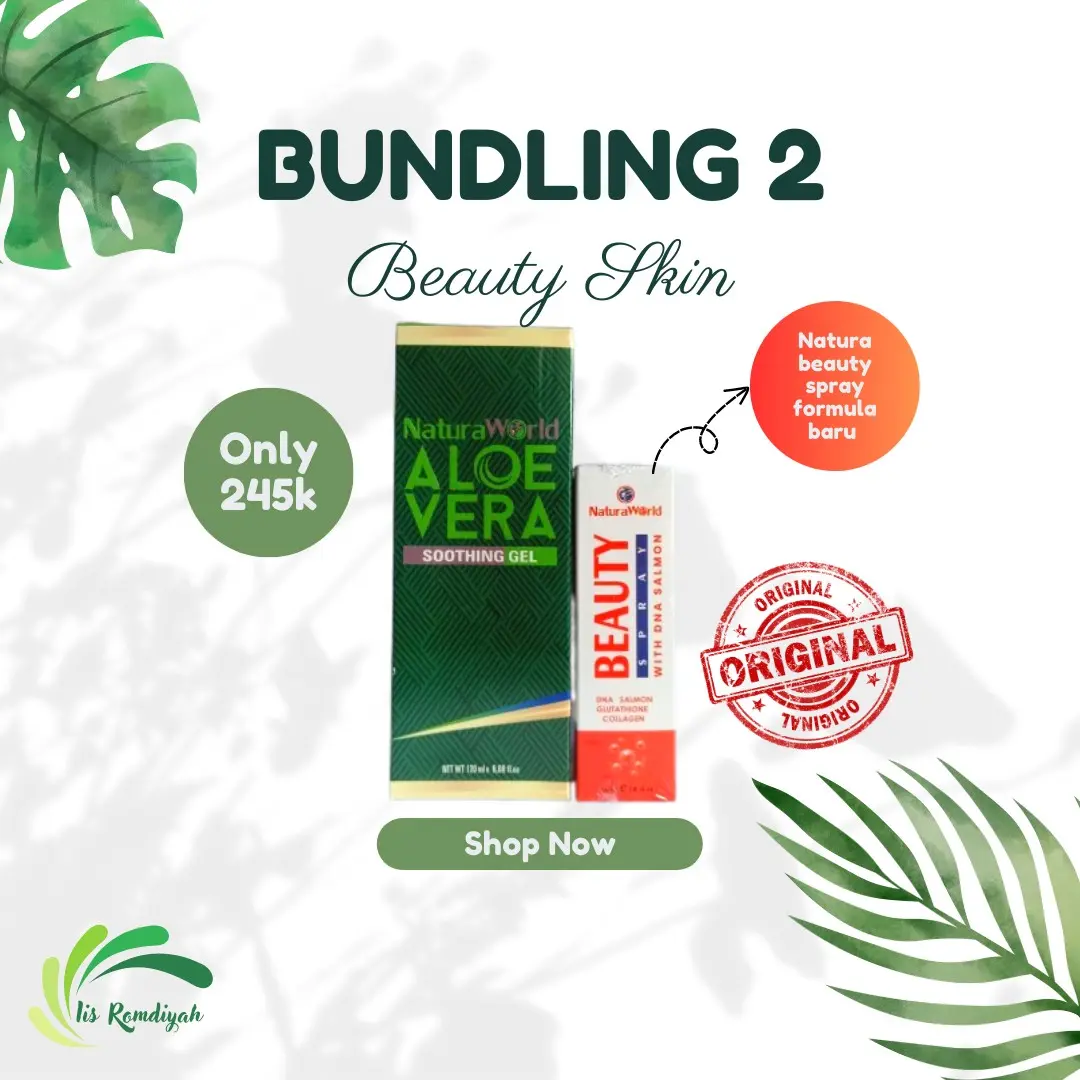 Packaging Bundling Natura beauty spray dan Natura aloevera