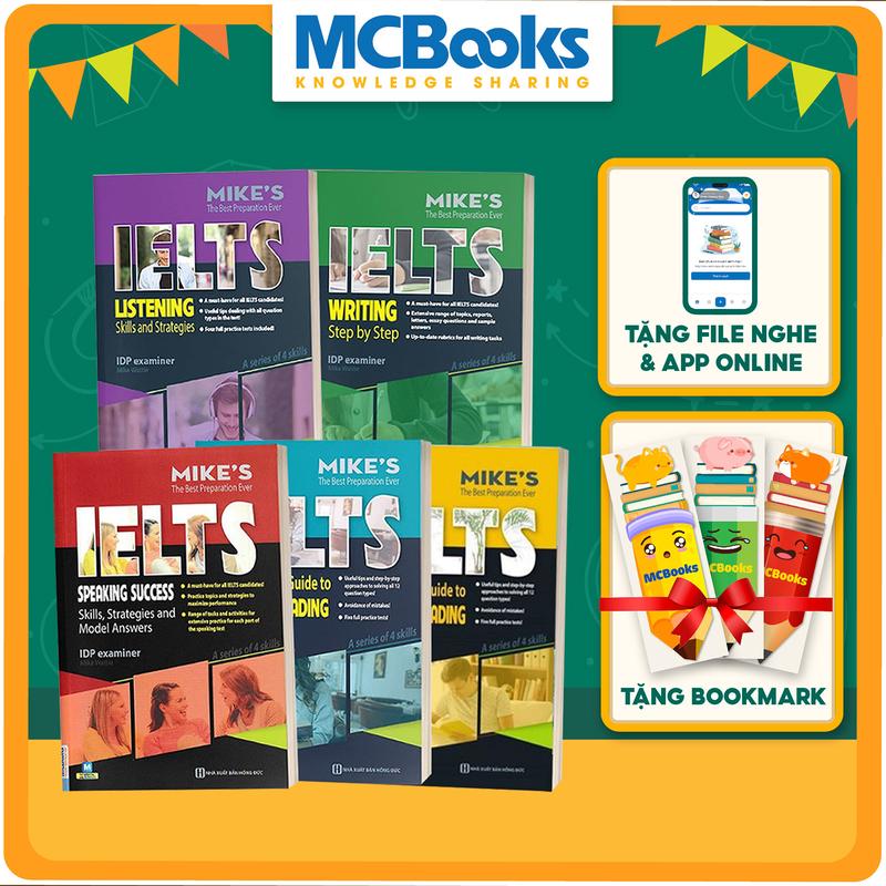 Sách Combo Ielts Mike's (Writing, Reading, Speaking, Listening) - MCBooks