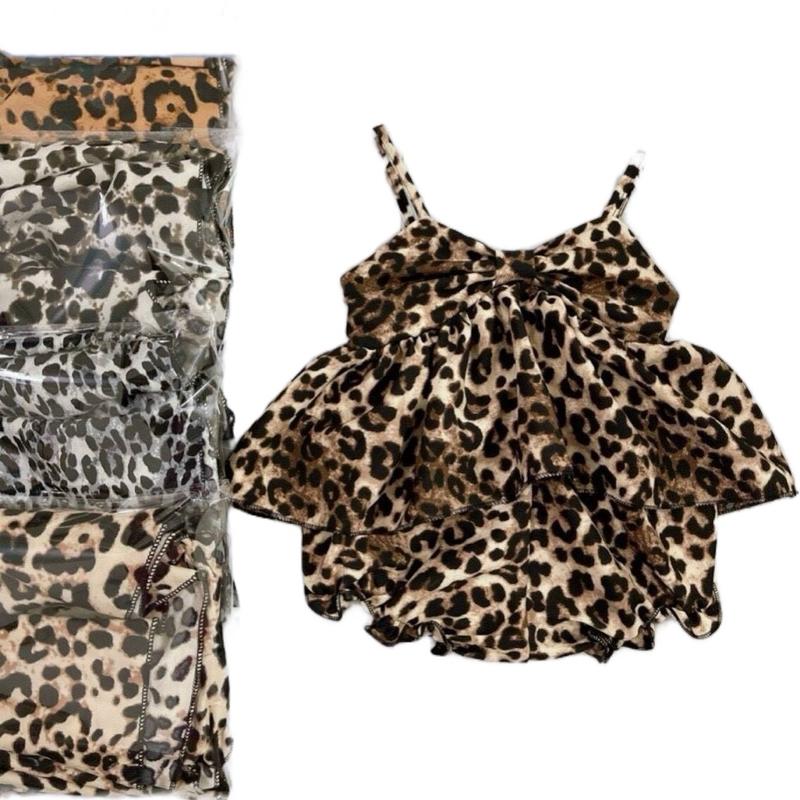  Bộ đồ hai dây cho bé gái mặc mát mẻ mùa hè bằng vải lụa 3 bộ 3 màu và họa tiết khác nhau dưới 3 tuổi mặc dưới 6kg đến 13kg 