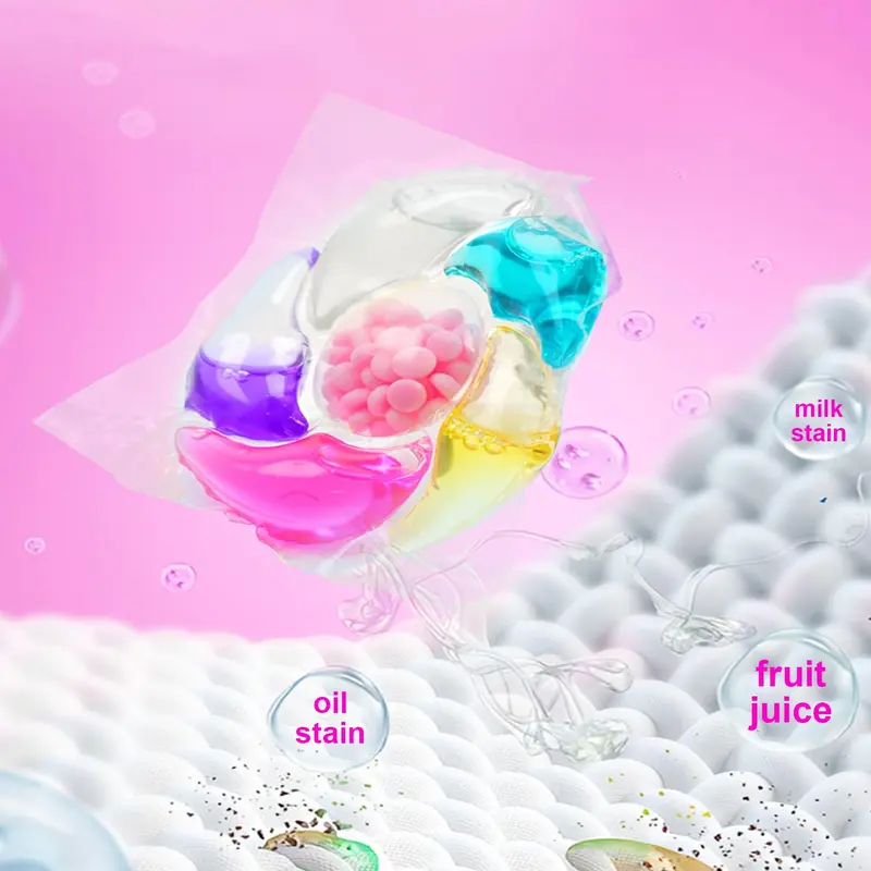 Concentrated Active Detergent Beads, 50pcs/box Long Lasting Fragrance Laundry Beads, Deep Cleaning Laundry Detergent 3