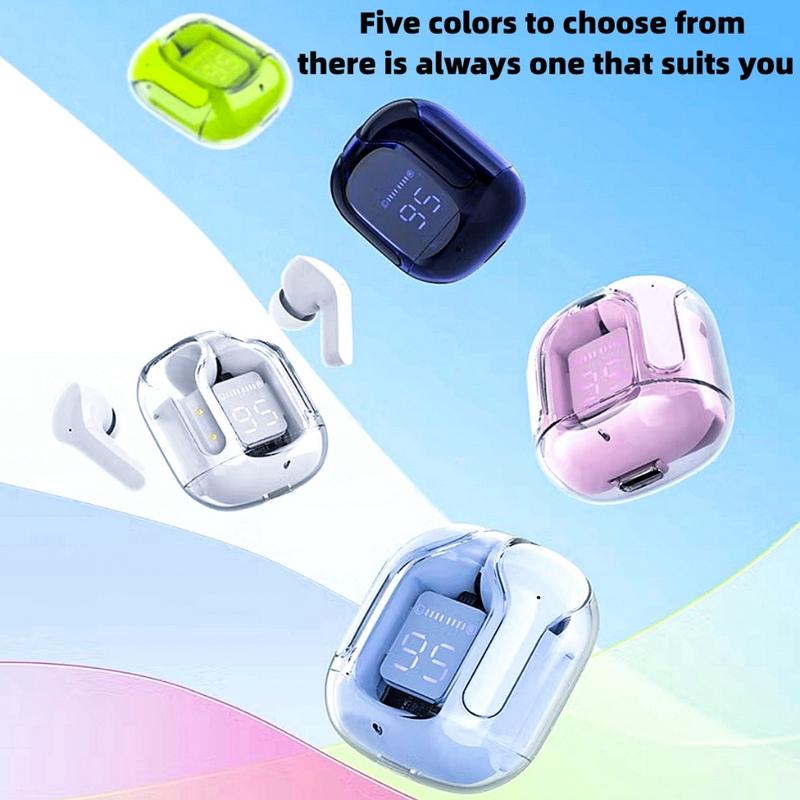 TWS 5 Color Transparent Earphones Bluetooth Wireless Earphones - TikTok ...
