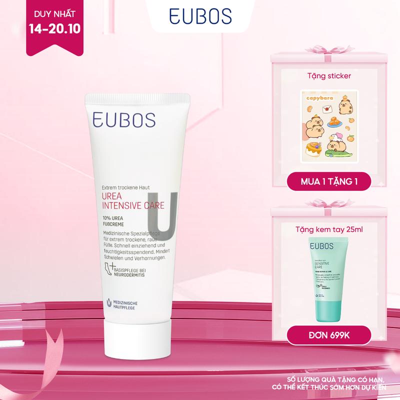 Kem Nứt Gót Và Dưỡng Da Chân EUBOS UREA 10% Foot Cream Thẩm Thấu Nhanh Cải Thiện Làn Da Khô Thô Ráp 100ml