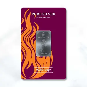 PURE SILVER 999,5 Sertifikat Asli Ukuran 10 s/d 5 gram Investasi Kualitas Tinggi untuk Koleksi dan Investasi - 10 GRAM