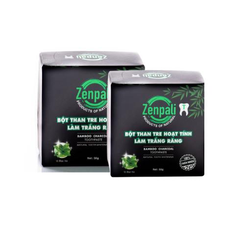 2 hộp than tre hoạt tính trắng răng zenpali
