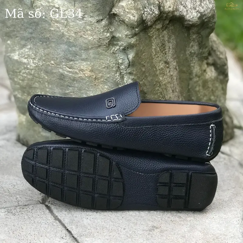 Giày lười Nam Alo Davin Da Bò Cao Cấp GL34 3