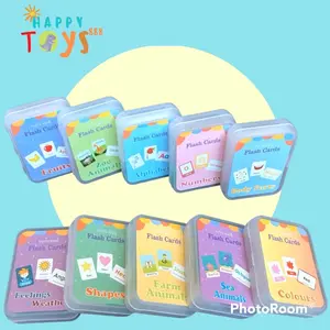 HAPPYTOYS.888 FLASH CARD EDUKASI ANAK MAINAN EDUKASI ANAK KARTU PINTAR BALITA FLASH CARD BAHASA INGGRIS