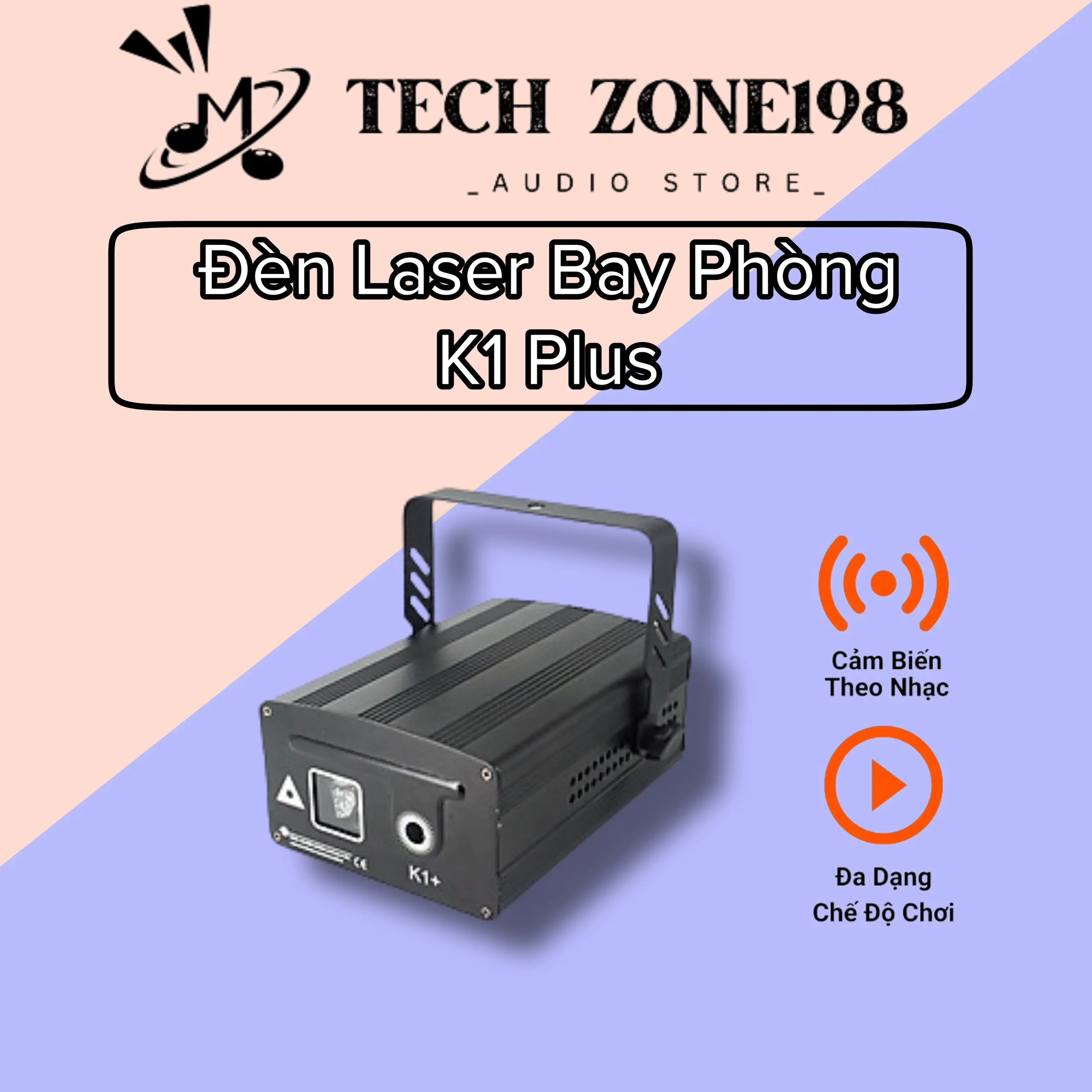 Đèn Bay Phòng Laser K1 Plus Chiếu Gần 1000 Hình Ảnh Và Hiệu Ưng 3D Cực Ảo