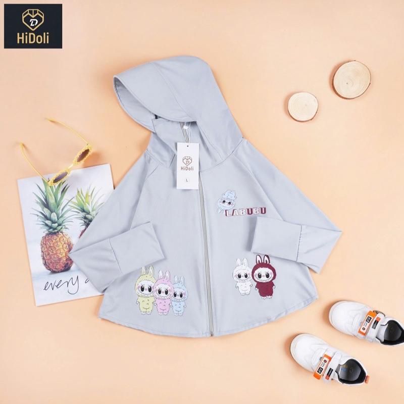 Áo chống nắng in Labubu thiết kế cánh dơi chất liệu thun lạnh mềm mát, nhẹ dịu cho da bé 4