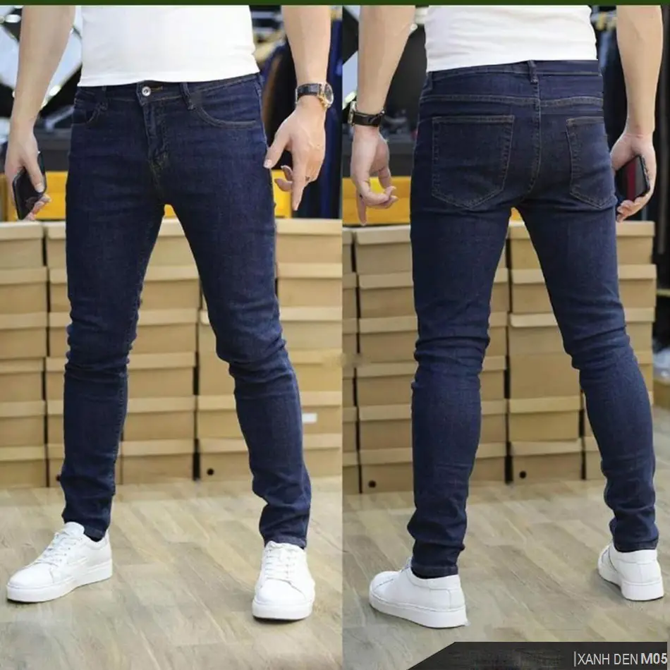 [Jean005] Quần Jean Nam Co Giãn 4 Chiều Form Ôm Dáng Skinny Túi Quần Lớn