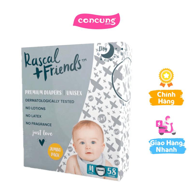Tã quần Rascal & Friends size M 6-11kg 58 miếng