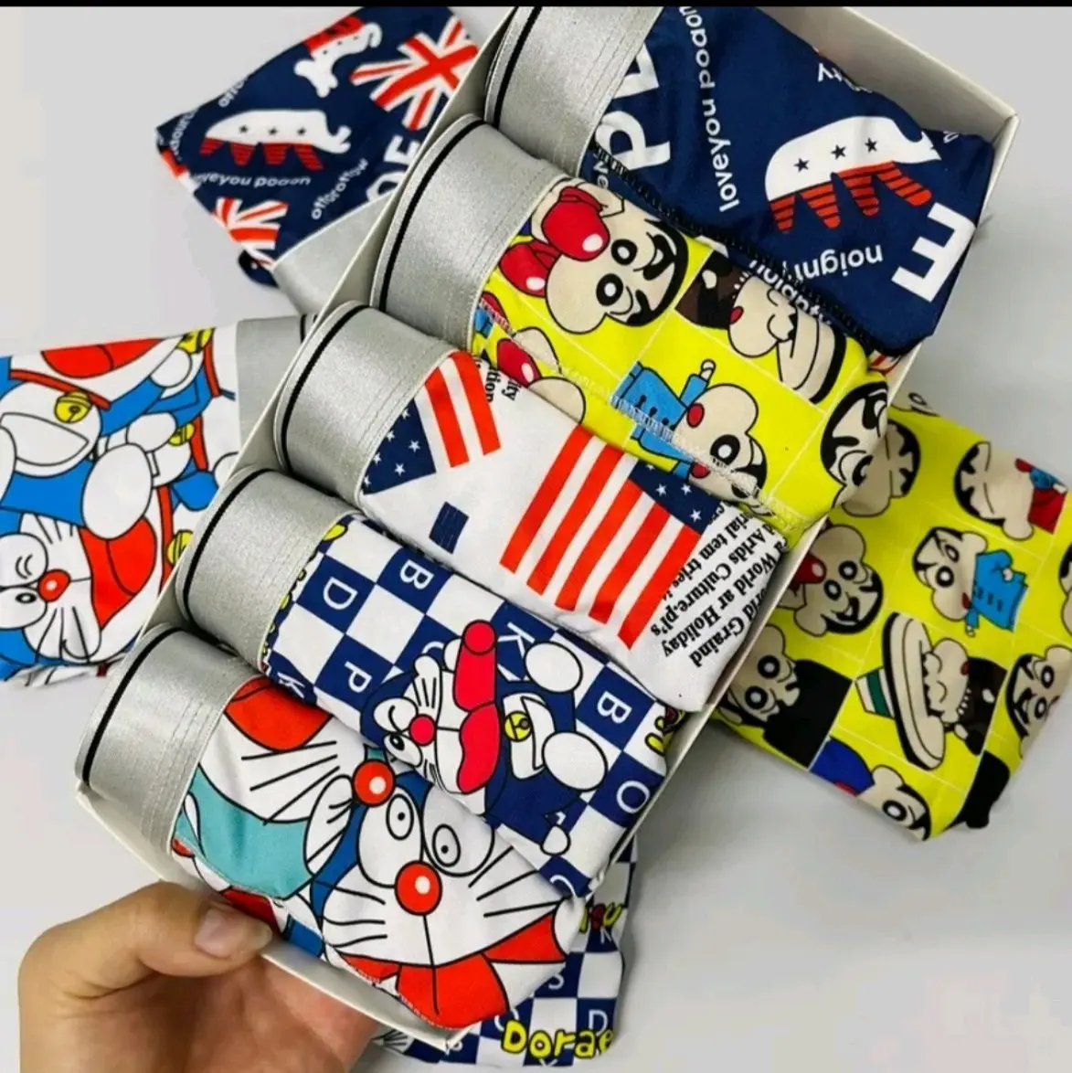 Combo 4 quần sịp ĐÙI NAM HÌNH HOẠT TIẾT ( mua 2 sét thêm 1 quần mã khác)