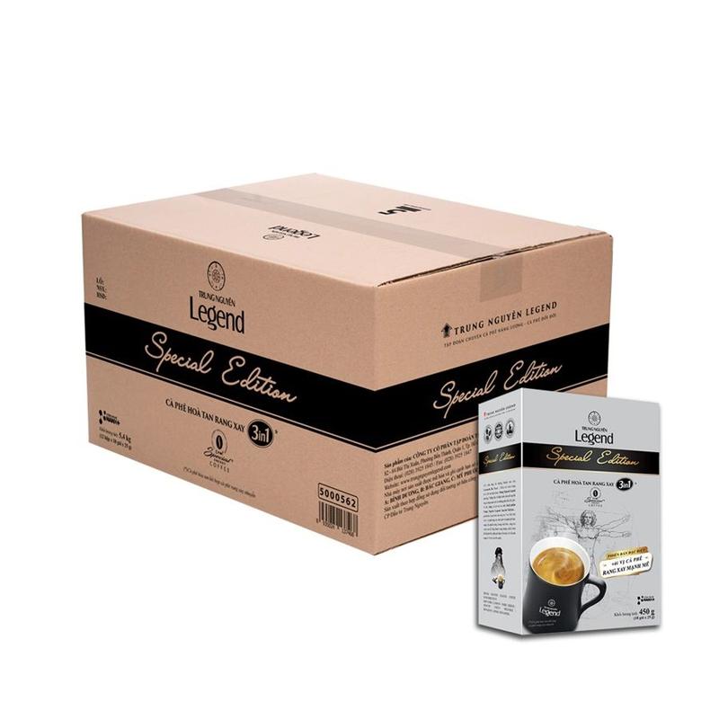 Trung Nguyên Legend ,Thùng 12 hộp Cà phê sữa hoà tan rang xay 3in1 Legend Special Edition - Trung Nguyên Legend - Hộp 18 gói x 25gr Cafe coffee