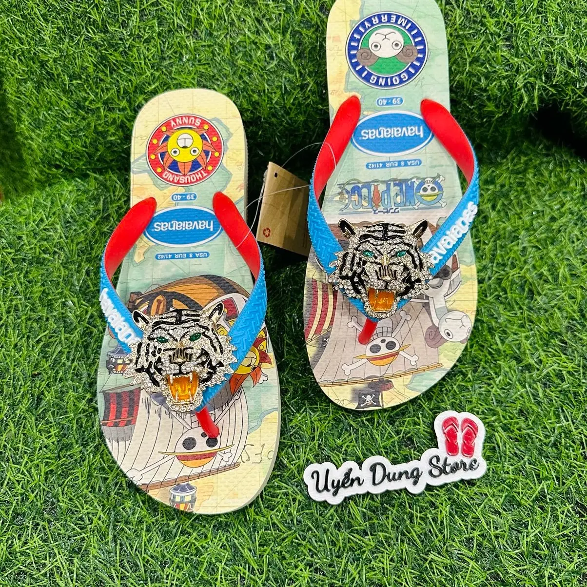 Dép Nam Thái Cướp Biển Loại 2 Kèm Charm HVN { Đặt Chuẩn Size VN }