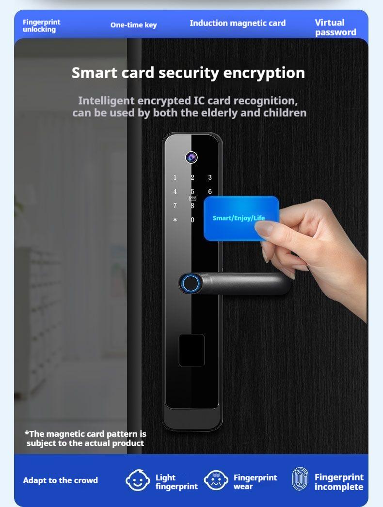 Product Introduction of Fingerprint Lock Home Password Lock Smart Door Lock Anti-theft Door Entry Electronic Lock Smart Fingerprint Lock 15