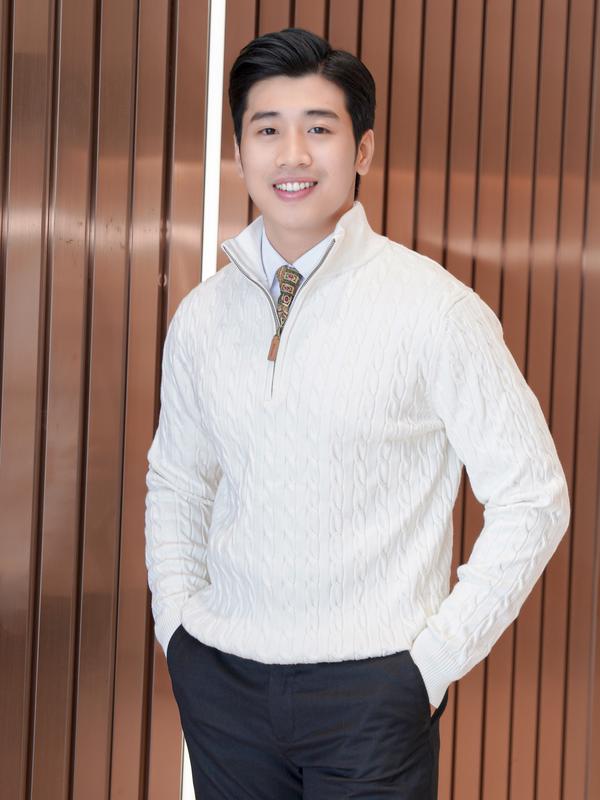 Áo len nam WEMAN half zip, thiết kế vặn thừng chất liệu cao cấp AL2401 Menswear